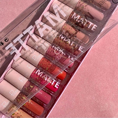 Picture of Pudaier 12Pcs/Set Velvet Matte Lip Gloss Lipstick Long-lasting Moisturizing Waterproof 