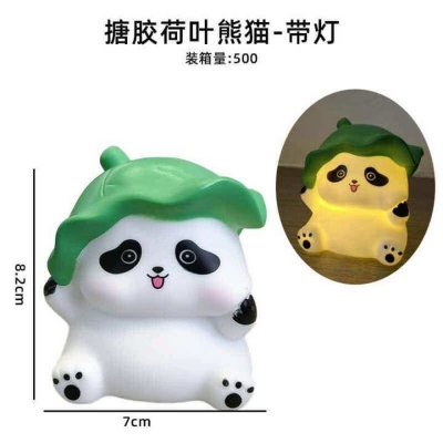 Picture of Panda LED Night Light Living Room Cute Panda Plastic Lamp Bedside Decor Creative Kids Night Light Birthday Gift Cake Decor Multicolor