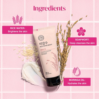 Picture of The Face Shop Rice Water Bright Facial Foaming Cleanser 150ml Multicolor