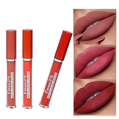 Picture of Cmaa du 3 Color / Set Long Lasting Velvet Matte Liquid Lipstick Makeup Women Beauty Red Nonstick Cup Waterproof Lip stick Lip Gloss 