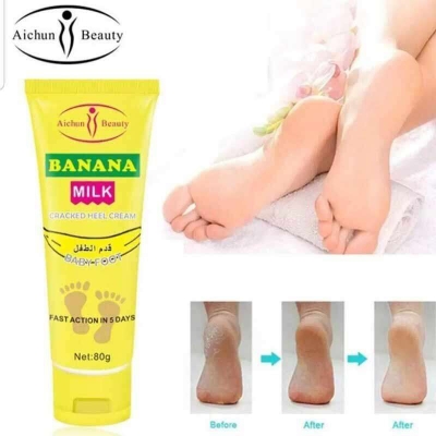 Picture of AICHUN BEAUTY Cracked Heel Cream Foot Care Banana Milk Cream Rough Dry Skin Baby Foot - 80g 