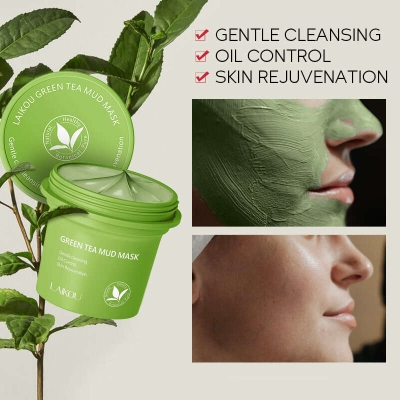 Picture of LAIKOU Green Tea Mud Mask Gentle Cleansing Oil Control Skin Rejuvenation -100gm 