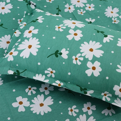Picture of Cotton Multicolor(Blooming Beauty) Print King Size Flat Bed Sheet Set (7.5 by 8.5 Feet) with Two Pillow Covers- 300 Thread Count- Hand Washable Multicolor