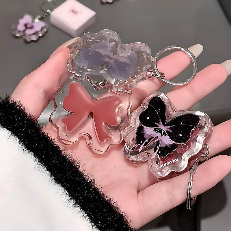 Picture of Butterflies-shape Water Gloss Lipstick Watermelon Jelly Solid Lip Gloss Peach Tea Moisturizing Lip Tint Lasting Lip Makeup 