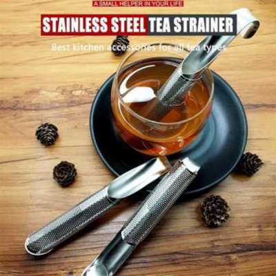 Picture of Kitchen Accessories new Tea Strainer Amazing Stainless Steel Infuser Pipe Design Touch Feel Holder Tool Tea Spoon Infuser Filter Multicolor