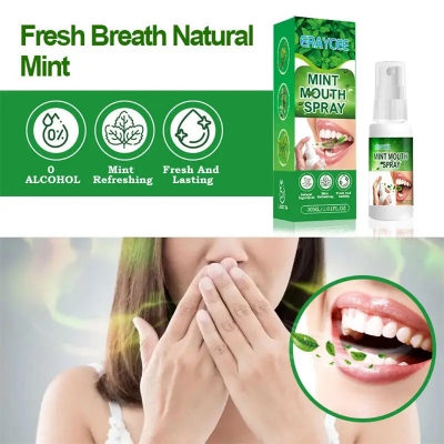 Picture of ERAYCEE Mint Mouth Spray 30 Ml Freshener Oral Care Multicolor
