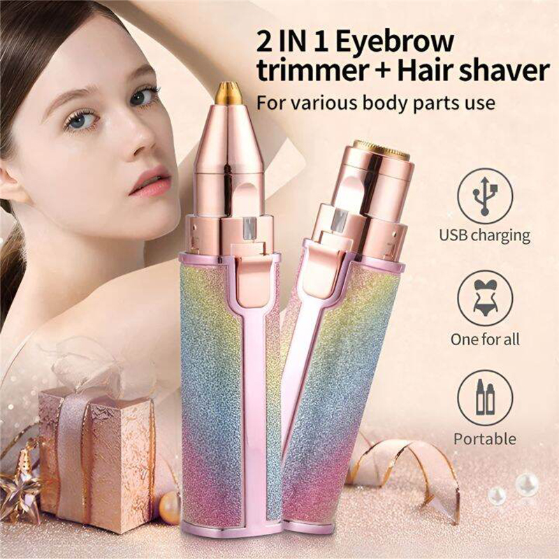 Picture of 2-in-1 Lady Shaver Flawless Eyebrow Trimmer Multicolor