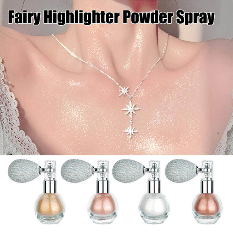 Picture of Fashion Powder Spray High Gloss Glitter Powder Spray Shimmer Powder Makeup For Face Body Highlight Makeup 2, 3, 1