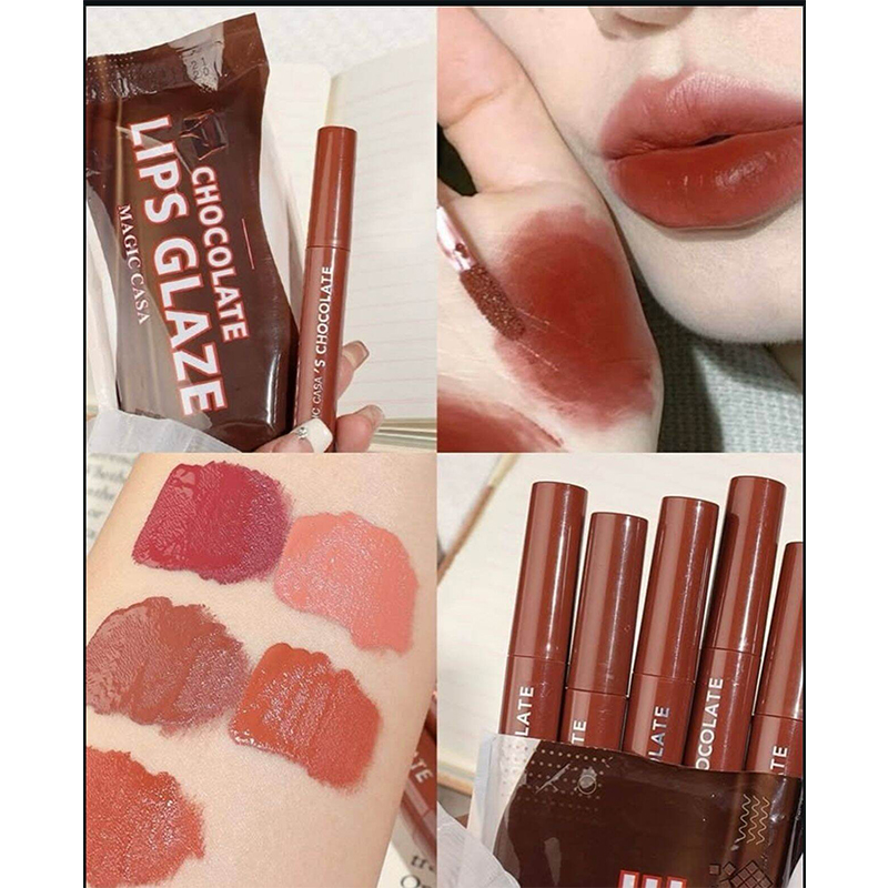 Picture of Magic Casa Five Chocolate Color Lip Glaze Set Matte Matte Non-fading Lipstick 5pcs Set 26