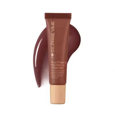 Picture of PAGE VINE Peptide Lip Gloss Butter Lip Balm Liquid Nourishing Lip Gloss Moisturizer Lip Plumping Hydrating Lip Gloss Cosmetics 