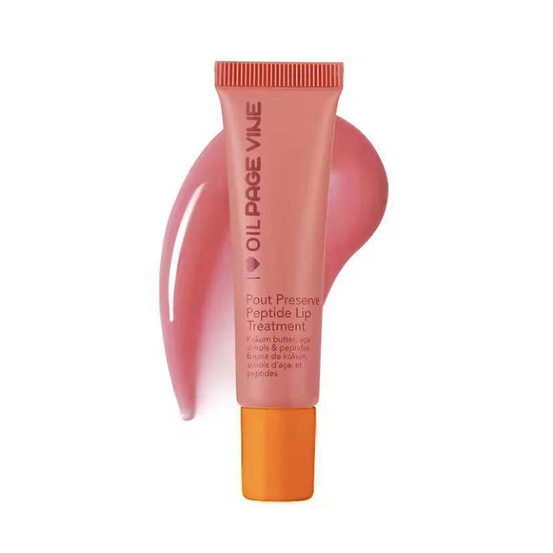 Picture of PAGE VINE Peptide Lip Gloss Butter Lip Balm Liquid Nourishing Lip Gloss Moisturizer Lip Plumping Hydrating Lip Gloss Cosmetics 