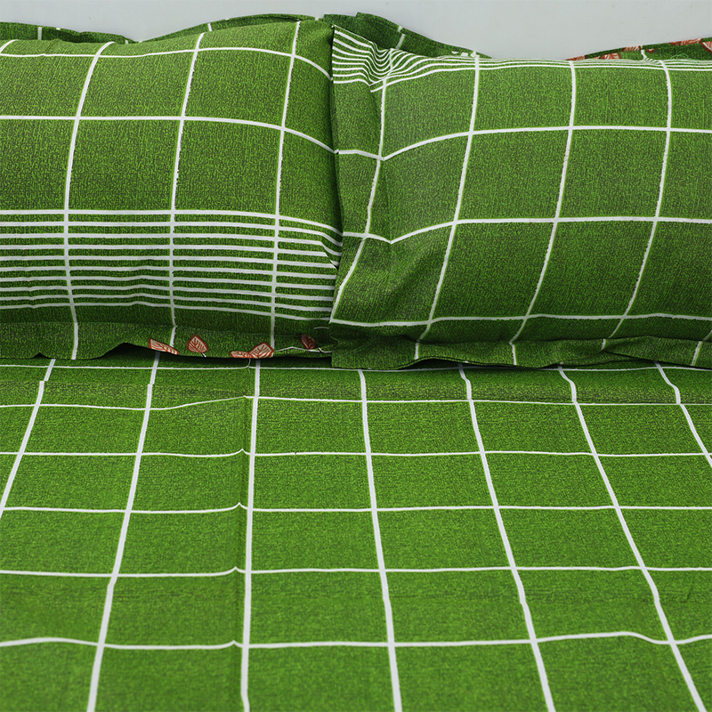 Picture of Digital Home Tex Cotton mixed (পলেস্টার মিক্সড পাতলা কাপড়) 7.5 Feet By 8 Feet King Size Bedsheet With Two Pillow Covers - Bed Sheet Multicolor