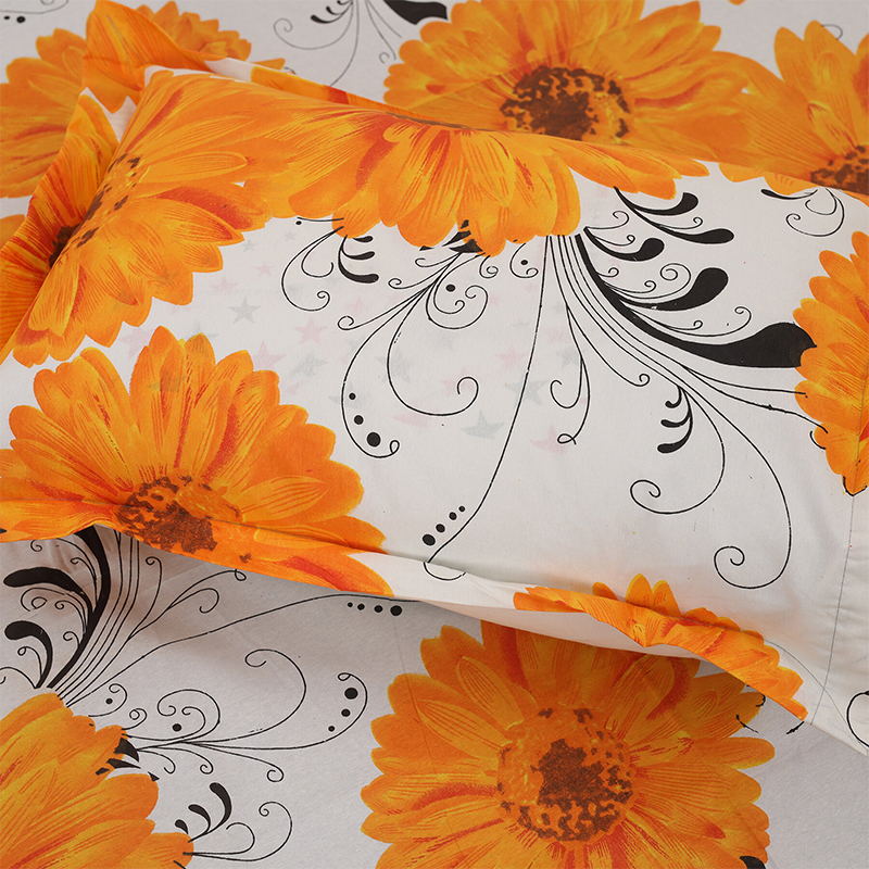 Picture of Digital Home Tex Cotton mixed (পলেস্টার মিক্সড পাতলা কাপড়) 7.5 Feet By 8 Feet King Size Bedsheet With Two Pillow Covers - Bed Sheet Multicolor