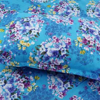 Picture of Digital Home Tex Cotton mixed (পলেস্টার মিক্সড পাতলা কাপড়) 7.5 Feet By 8 Feet King Size Bedsheet With Two Pillow Covers - Bed Sheet Multicolor