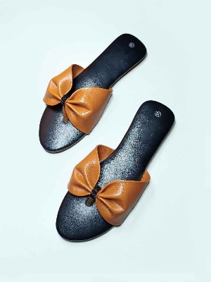 Picture of Premium Quality Stylish Artificial Leather Flat Sandals for Women