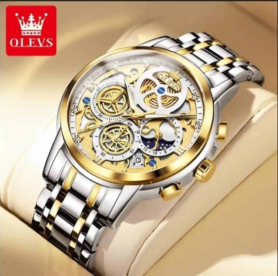 Picture of OLEVS 9947 New Luxury Fashion Stainless Steel Imported Waterproof Chronograph Active Wrist-Watch For Men