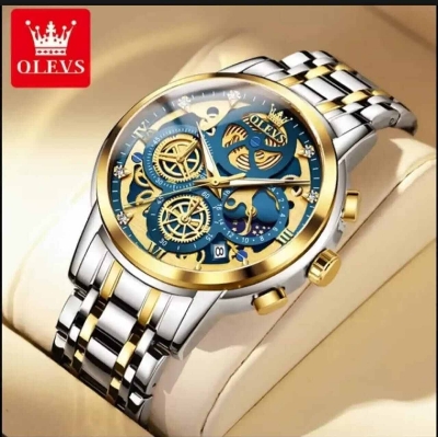 Picture of OLEVS 9947 New Luxury Fashion Stainless Steel Imported Waterproof Chronograph Active Wrist-Watch For Men