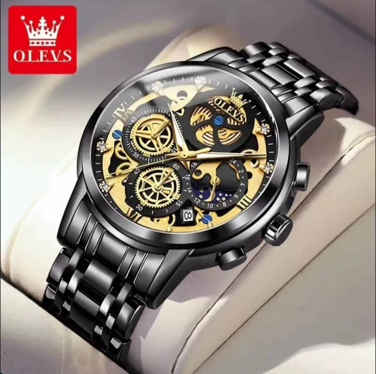 Picture of OLEVS 9947 New Luxury Fashion Stainless Steel Imported Waterproof Chronograph Active Wrist-Watch For Men