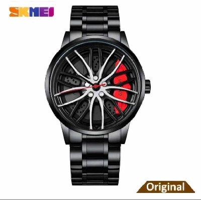 Picture of SKMEI New 1787 Fashion Creative Cool Black Watch Cutout Concept Dial Metal Style Waterproof Sports Watch For Men