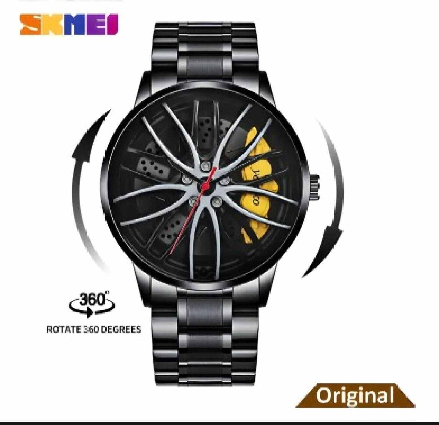 Picture of SKMEI New 1787 Fashion Creative Cool Black Watch Cutout Concept Dial Metal Style Waterproof Sports Watch For Men