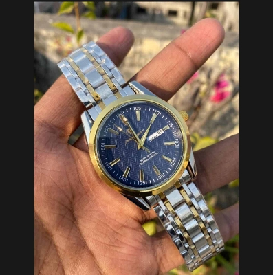 Picture of POEDAGAR 962 Wrist Watch For Men Luxury Premium Quality Waterproof Full Stainless Steel Automatic Day and Date Most Attractive Top Demanding Fashionable Formal Quartz Watch