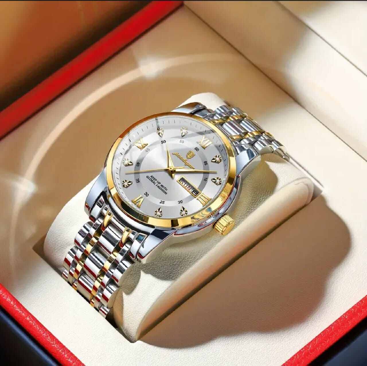 Picture of POEDAGAR 936 Stainless steel Luxury Watch for Man- Men Watch Quartz Stainless Steel Sports Men's Watches - Watch - Stainless Steel Watch For Men