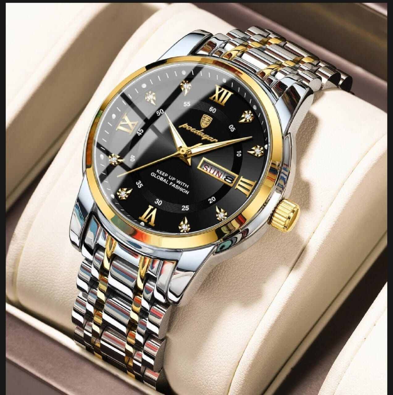 Picture of POEDAGAR 936 Stainless steel Luxury Watch for Man- Men Watch Quartz Stainless Steel Sports Men's Watches - Watch - Stainless Steel Watch For Men
