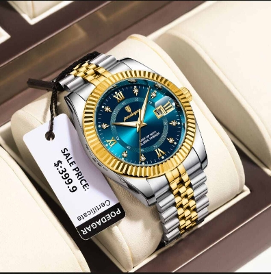 Picture of POEDAGAR 910 Luxury Sport Wrist Watch – Waterproof Stainless Steel Quartz Watch for Men with Luminous Date Display