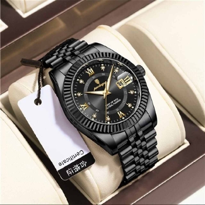 Picture of POEDAGAR 910 Luxury Sport Wrist Watch – Waterproof Stainless Steel Quartz Watch for Men with Luminous Date Display