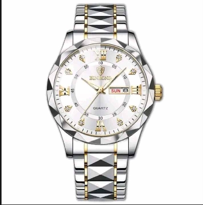 Picture of BINBOND Original Men’s Luxury Stainless Steel Waterproof Fashion Business Watch Luminous Dual Calendar Quartz Wrist Watch