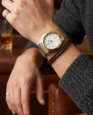Picture of New European and American fashionable Stailnless Steel Men's Quartz Watch For men-2