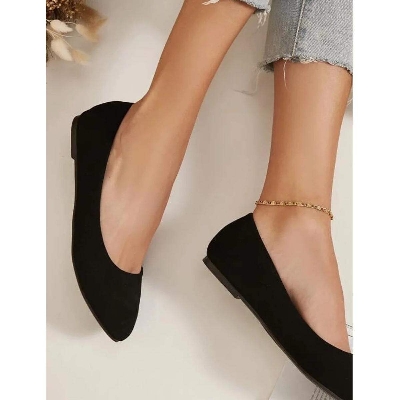 Picture of Artificial Leather Sneakers Shoes Sandals For Women-Black