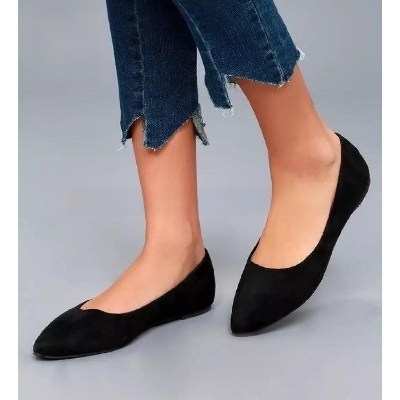 Picture of Flat Regular Shoes | New Fashionable Ladies Flat Slipper Sandals | New Premium Sandal for Girls-Black