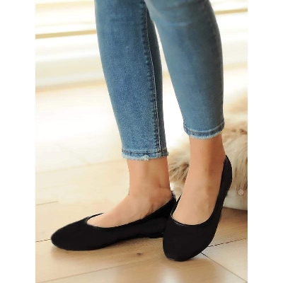 Picture of Womens Flat Regular Shoes | New Fashionable Ladies Flat Slipper Sandals | New Premium Sandal for Girls-Black