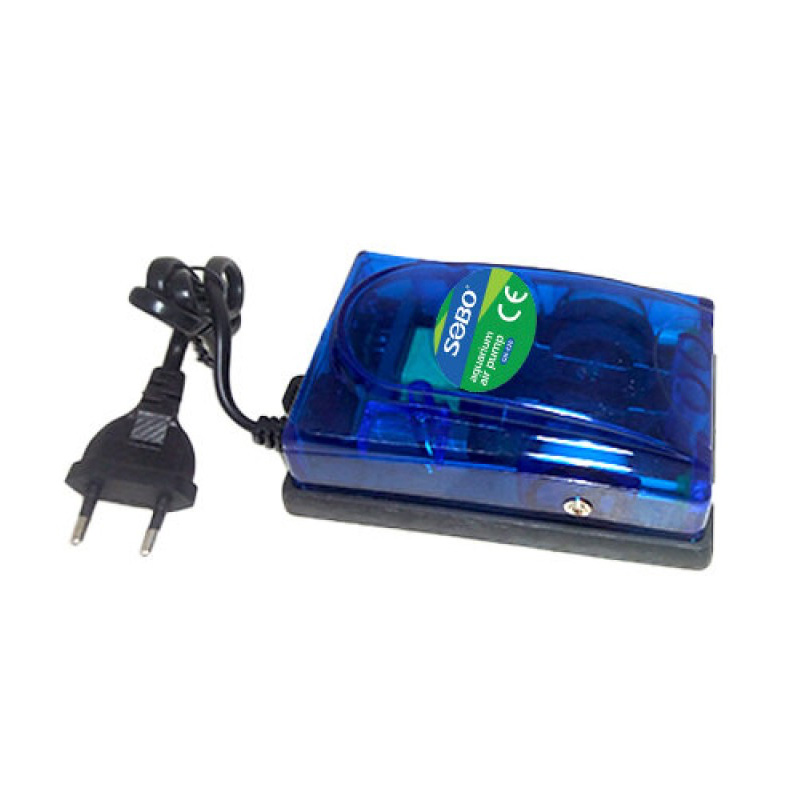 Picture of Aquarium Air Pump Fish Oxygen Pump with pipe set Double Nozzle O2 Pump  200 gm