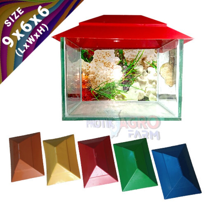 Picture of 9x6x6 Inches Deshi Glass Made Multi Color Small Aquarium For Aquarium Fish Culture (Size 9 Inch) 2.5 kg