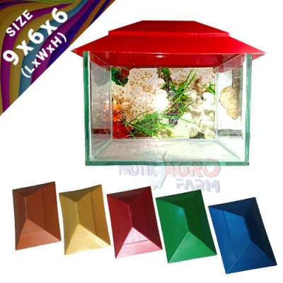 Picture of 9x6x6 Inches Deshi Glass Made Multi Color Small Aquarium For Aquarium Fish Culture (Size 9 Inch) 2.5 kg