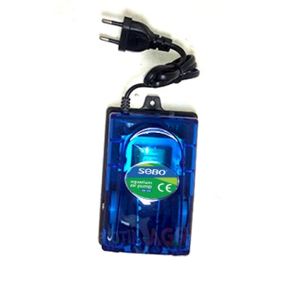 Picture of Aquarium Air Pump Fish Oxygen Pump with pipe set Double Nozzle O2 Pump  200 gm