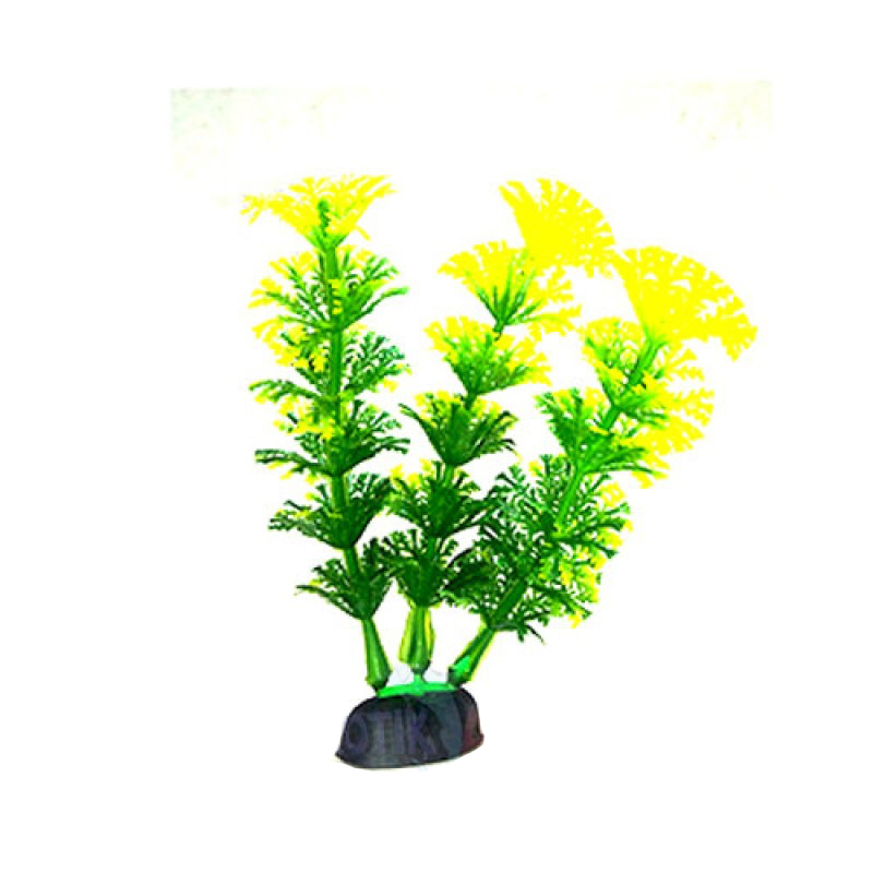 Picture of Artificial Plastic Plant for Aquarium Decoration RED or Yellow - 1PCS  Yellow