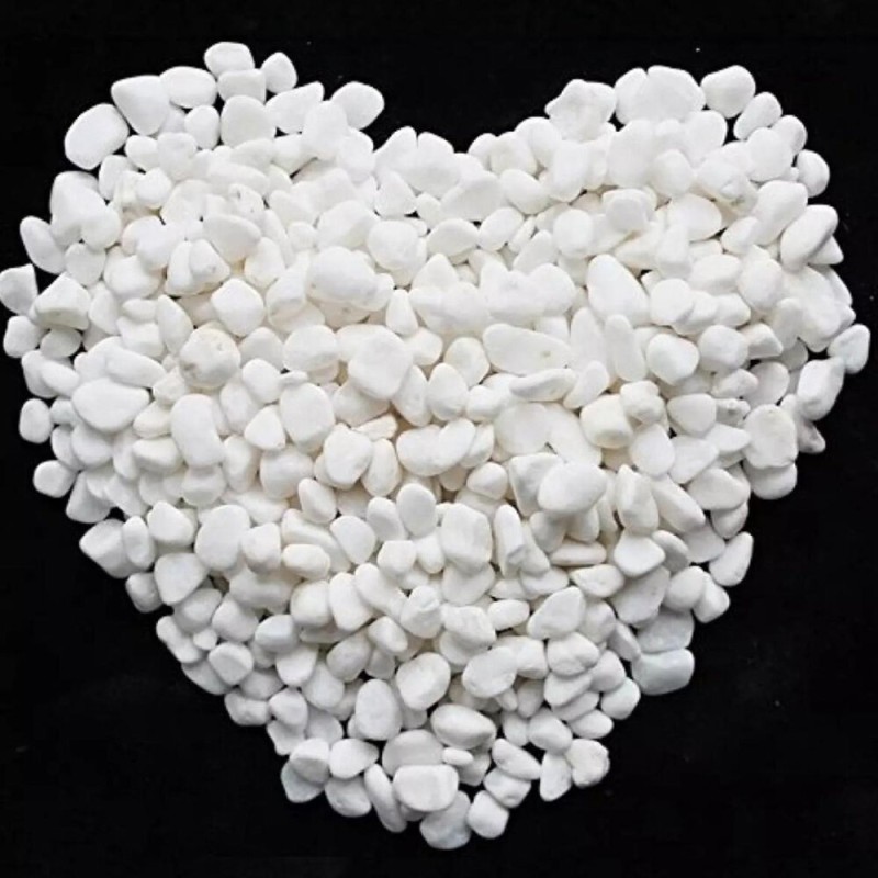 Picture of White Non-Toxic Aquarium Marble Stone for Fish Tank Decoration (1KG)
