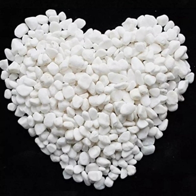 Picture of White Non-Toxic Aquarium Marble Stone for Fish Tank Decoration (1KG)