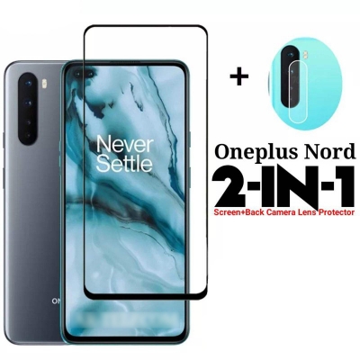 Picture of Oneplus Nord Full Coverage Glass Screen Protector + Camera Lens Protector Glass For 1+Nord-Oneplus Nord