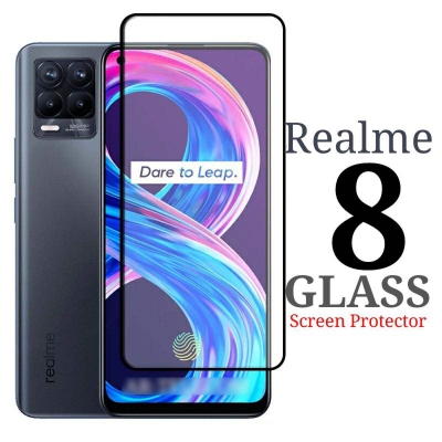Picture of Full Coverage Real Tempered Glass Screen Protector For Realme 8-Realme 8