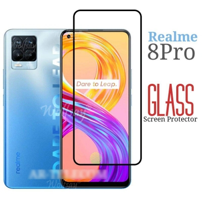 Picture of Full Coverage Real Tempered Glass Screen Protector For Realme 8 Pro-Realme 8 Pro