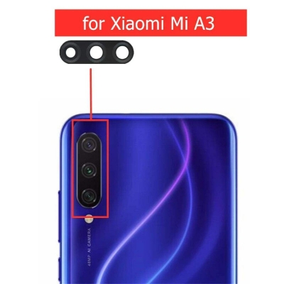 Picture of For Xiaomi Mi A3 Camera Glass Lens Back Rear Camera Lens Replacement Repair Spare Parts-Black