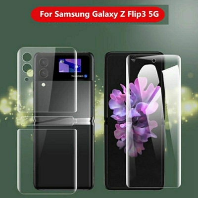 Picture of Samsung Galaxy Z Flip 3 Full Set Screen + Back 4in1 Screen Protector Film-Samsung Galaxy Z Flip 3
