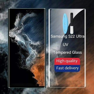 Picture of For Samsung Galaxy S22 Ultra Premium Scratch Resistant Real Tempered Glass UV Screen Protector-S22 Ultra