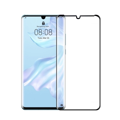Picture of For Huawei P30 Pro Scratch Proof Full Coverage Curve Tempered Glass Screen Protector - Black-Huawei P30 Pro