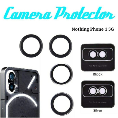 Picture of For Nothing Phone 1 5G Alloy Metal and Tempered Glass Camera Lens Protector Rings