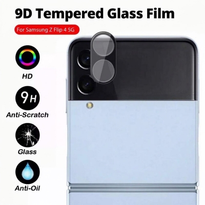 Picture of For Samsung Galaxy Z Flip 4 Scratch Resistant HD Clear 3D Curve Tempered Glass Camera Lens Protector-Samsung Galaxy Z Flip 4